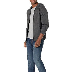 เสื้อฮู้ดซิปผู้ชายพิมพ์โลโก้ตามสั่ง ผ้าเรียบสีพื้น ทรงปกติ เหมาะสำหรับใส่เป็นชั้นในหรือใส่ได้ทุกวัน - Product Image 4