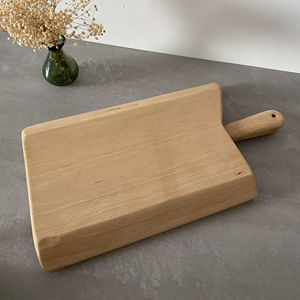 Tabla de Cortar de Madera, Tabla para Servir con Mango, Madera Natural Sólida, Acabado Liso, para Cocina, Cortar Alimentos, Servir, Exhibir - Product Image 1