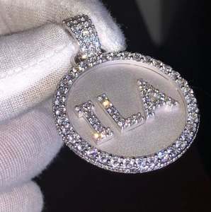 Personalizado de los hombres 3D brillante Buss joyería VVS Moissanite Pass Diamond Tester Iced Out Plated Charm colgante - Product Image 5