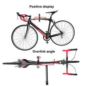 Support mural pliable pour vélos (lot de 2) – Crochet de rangement métallique pour vélos, idéal pour garage intérieur - Product Image 6