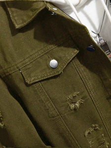 แจ็กเก็ตแจ็กเก็ตและกางเกงผ้ายีนส์มีหลายกระเป๋าแบบวินเทจ - Product Image 6