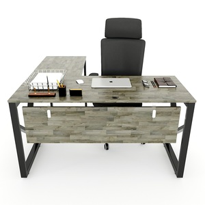 Escritorio de Oficina en Forma de L 140x140cm con Estructura de Acero, Fácil Montaje, KConcept HBKC013 - Product Image 2