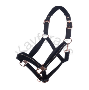 Collier de tête de cheval en polypropylène rembourré avec ajustement réglable et raccords argentés - Product Image 3