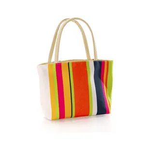 Widely Selling Superior Quality Hot Sale Luxury Printed and Striped Pattern Cotton Bag at Reliable Market Price Indian Supplier