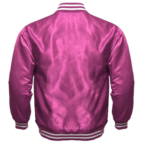 Vestes d'université de baseball roses pour hommes personnalisées de qualité supérieure vente en gros de nouveaux modèles pour la saison d'hiver unisexe - Product Image 6