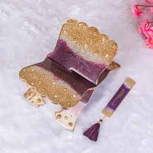 Support de Coran Rahel en résine époxy artisanale de qualité supérieure, cadeau islamique de luxe pour l'Aïd Moubarak, design best-seller - Product Image 1