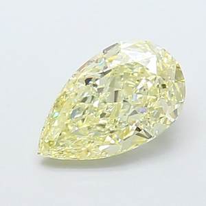 เพชรทรงลูกแพร์ 1.02 กะรัต VS1 สีเหลืองอ่อนแฟนซี เพชรเพาะเลี้ยงในห้องปฏิบัติการ - Product Image 1