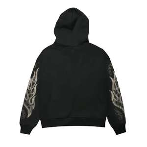 Sudadera con Capucha Extra Grande con Estampado Personalizado de Estilo Urbano, Informal, 100% Algodón, Tejido de Felpa, Hombros Caídos, Unisex - Product Image 2