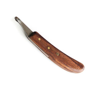 Nuevo logotipo personalizado, suministros de herradura, cuchillo de bucle pequeño, eliminación ovalada de abscesos, mango de madera más afilado liso - Product Image 3