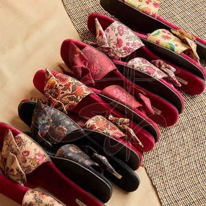 Factory Direct Sale Women <b>Slide</b> for New Arrival Anti-Slippery Fashion Trend Printed Velvet Upper Genuine Leather Outsole - Product Image 6