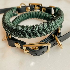 Collar de perro Paracord con logotipo personalizado de lujo, Collar de cuerda de nailon trenzado hecho a mano de macramé para perros, proveedores de accesorios para mascotas - Product Image 6