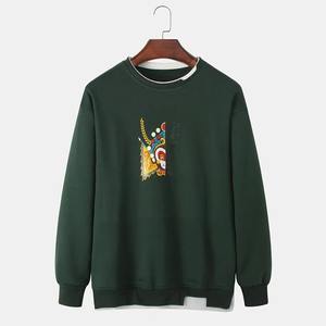 Sweat-shirts pour hommes en coton 100% de haute qualité, coton doux, respirant, sweat-shirt professionnel, sweat-shirt personnalisé pour hommes, couleur verte - Product Image 1