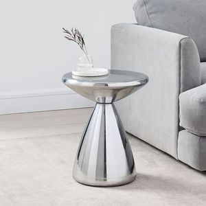 Table d'appoint portable en aluminium à l'esthétique contemporaine pour se fondre parfaitement dans les espaces modernes ou transitoires - Product Image 3