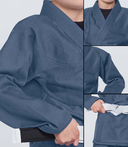 Kimono d'arts martiaux mixtes pour adultes, tendance, logo personnalisé, brésilien Patrolem vert, 100% coton, tissage perlé, 420 GSM, Royal - Product Image 6