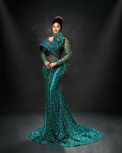 Tocado de Novia Africano de Lujo para Mujer, Talla Grande, de Poliéster con Cuentas, Transpirable, Antibolitas, de Secado Rápido, con Capas - Product Image 1