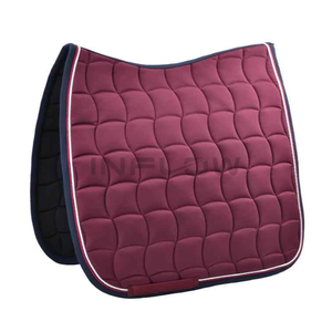 Cuir véritable, Fournisseur de selle de cheval Tissu satiné Couverture de selle de cheval Logo personnalisé Tapis de selle de course de cheval équestre - Product Image 2