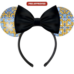 Custom Factory Order Headband with Houndstooth Design Pre-Approved Concept <b>Mouse</b> Ears Hair Accessory Made-to-Order Accessory - Product Image 1