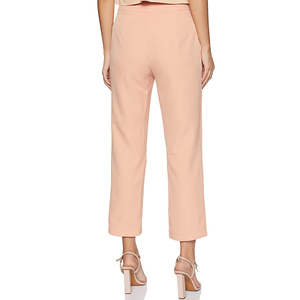 Pantalon d'été slim de haute qualité pour femmes taille moyenne Streetwear décontracté avec couleur unie Design plat OEM prix de gros - Product Image 2