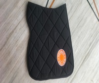 Ensemble d'équipement équestre assorti avec tapis de selle noir marine et orange, design OEM personnalisé, couleur unie, tendance, durable, fabricant Kanpur