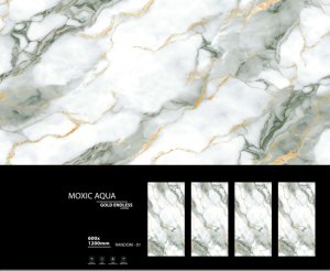 Carreaux de porcelaine sculptés sans fin dorés élégants 600x1200 | Collection d'exportation durable grand format de sol mural de qualité supérieure - Product Image 6