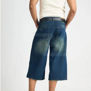 กางเกงยีนส์ขาสั้นผู้ชายสีตัดกัน ผลิตในปากีสถาน คุณภาพสูง สวมใส่สบาย - Product Image 5