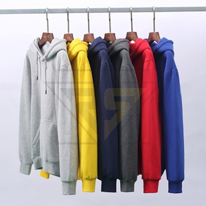 เสื้อสเวตเตอร์บางใส่ได้ทั้งชายและหญิงผ้า100% โพลีเอสเตอร์ย้อมสีเรียบมีฮู้ดปรับแต่งแนวสตรีทบาง350กรัม - Product Image 6
