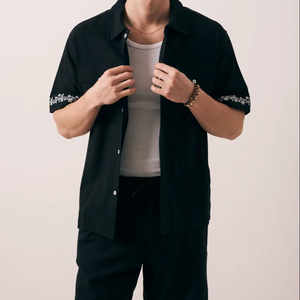 Men <b>Short</b> <b>Sleeve</b> Shirt – Casual & Summer <b>Button</b>-<b>Up</b> Shirt for Daily & Streetwear | Wholesale | Made in Turkey - Product Image 1