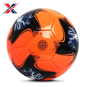 Ballon de football noir orange cousu à la machine OEM nouveau design taille 5 PU pour ballons de football de promotion de match et d'entraînement - Product Image 4