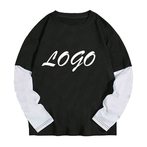 T-shirt à manches longues pour homme 100% coton, nouveau design 2025, French Terry à manches longues, haute qualité, t-shirts pour homme personnalisés - Product Image 2