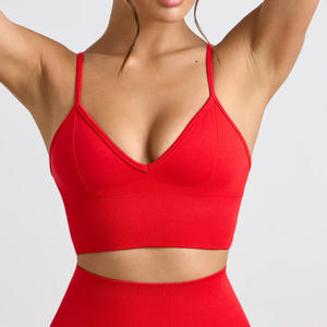 Soutien-gorge de sport confortable à fort impact avec dos réglable et fermeture à glissière pour le yoga et la salle de sport - Product Image 1