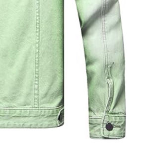 Veste Denim d'Hiver pour Hommes Vente en Gros Coupe-Vent Polaire Épaisse Chaude Mode Décontractée Col Fourrure Patchwork Bouton - Product Image 6