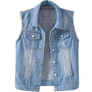 Chaleco vaquero de verano informal a la moda de nuevo diseño, chaleco Vaquero de algodón de gran tamaño transpirable y cómodo con chaleco vaquero multibolsillo para hombre - Product Image 1