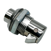 Serrures de cabinet industrielles en alliage de zinc Jucro DL254-1, chromées brillantes, 2 clés, ANSI Grade 3, entraxe 50 mm, serrure à pression