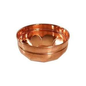 Tazón de Cobre Pulido, Diseño Metálico para Fiestas, Apto para Alimentos, para Mezclar, Servir y Exhibir - Product Image 5