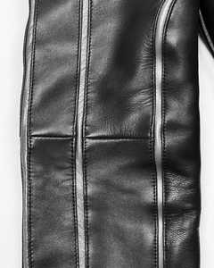 แจ็กเก็ตหนังลำลองสำหรับผู้ชาย, ใหม่ฤดูใบไม้ร่วงฤดูหนาวไซส์ใหญ่พิเศษซิปกันลมย้อนกลับได้แจ็กเก็ตหนังวัวแกะดีไซน์ใหม่ - Product Image 4