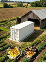 Serre de culture de champignons en conteneur de 40 pieds à climatisation avancée avec éclairage LED pour projets d'agriculture urbaine toute l'année