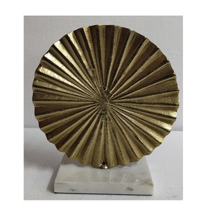 Nouvelle maison décorative luxe rond décor de table Sculpture en métal meilleure vente vaisselle moderne bureau à domicile Table bureau - Product Image 1