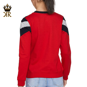 Sweat-shirts d'hiver pour femmes sur mesure, service OEM, haute qualité, respirants, col rond, polaire 100% coton, couleur personnalisée sur le devant - Product Image 2