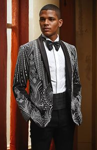 2025优雅男士系列-婚礼舞会精美刺绣晚礼服，尺寸和透气设计 - Product Image 4