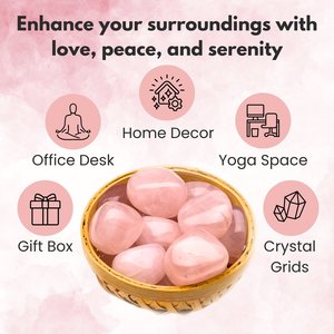 หินโรสควอตซ์ธรรมชาติคริสตัลขัดเงาแกะสลักฮวงจุ้ยสำหรับทำเครื่องประดับและตกแต่งบ้าน - Product Image 2