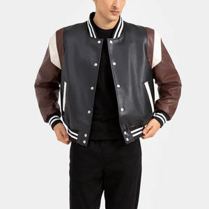 Transpirable Unisex recubierto de lona Varsity chaquetas personalizado frente impermeable a prueba de viento al por mayor de béisbol universitario chaquetas DDP - Product Image 2