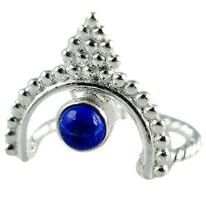 Boho January Birthstone <b>Ring</b> <b>Lapis</b> <b>Lazuli</b> 925 Sterling Silver Handmade Inlay Licensed Perfect Gift for Her Birthday Anniversary - Product Image 1