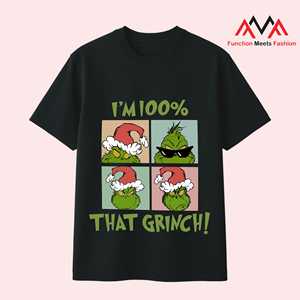 T-shirt graphique mignon de Noël à thème anime |   T-shirt unisexe en coton pour les vacances |   OEM/ODM personnalisable - Product Image 5