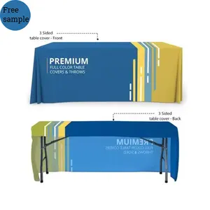 3-Sided Loose Table Throw Custom Printing Table Cover With Logo For Market Stall