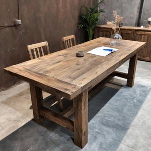 KALATRI Eco-Friendly Square <b>Rustic</b> Modern Hand Carved Solid <b>Wood</b> 6-Seater <b>Dining</b> <b>Table</b> Chandigarh Assembly Required School Hotel - Product Image 4