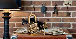 Functional Brass Padlock Lock with Keys Working Sun Face Door Lock Fully Functional Handmade Unique Collectible Locks - Product Image 5