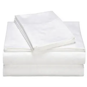 Wholesale 100% Cotton 300TC Satin White Bed Linen 100% Cotton Bedsheet Fabric for Hotel Bedding