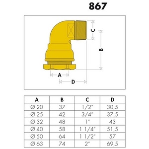 Conector en ángulo de plástico PE de 32 mm x 1 pulgada con rosca macho para bridas - Product Image 3