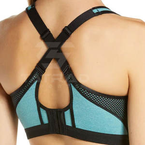 เสื้อชั้นในกีฬาผู้หญิงสำหรับโยคะ ฟิตเนส และออกกำลังกาย ระบายอากาศได้ดี ไร้รอยต่อ ดีไซน์ไร้สาย พร้อมโลโก้ด้านหน้า รองรับน้ำหนักเบา คุณภาพสูง - Product Image 3