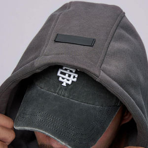 Hot Selling Plus Size Unisex Custom Logo Kangaroo Pocket Drawstring <b>Oversize</b> <b>Fleece</b> <b>Hoodie</b> for Outdoor Gym Wear Body Builders - Product Image 6